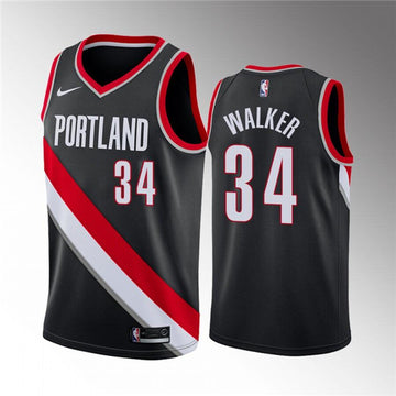 Jabari Walker Portland Trail Blazers black jersey
