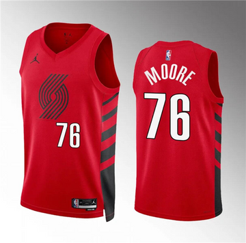 Taze Moore Portland Trail Blazers red jersey