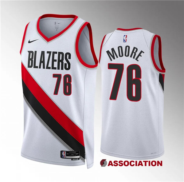 Taze Moore Portland Trail Blazers white jersey