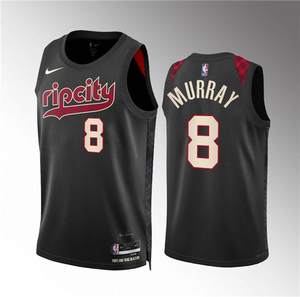 Kris Murray Portland Trail Blazers black City Edition jersey