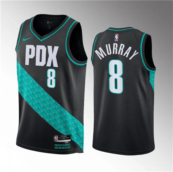 Kris Murray Portland Trail Blazers black City Edition jersey