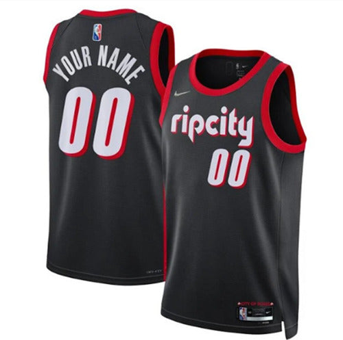 Custom Portland Trail Blazers black jersey