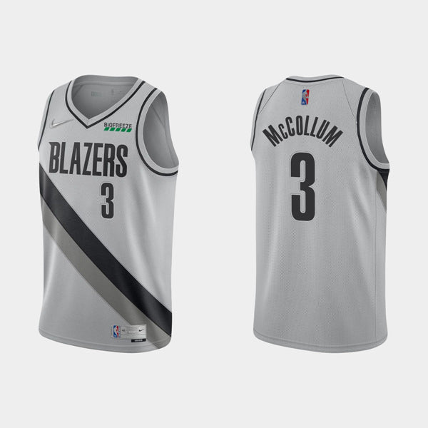 Portland Trail Blazers gray jersey
