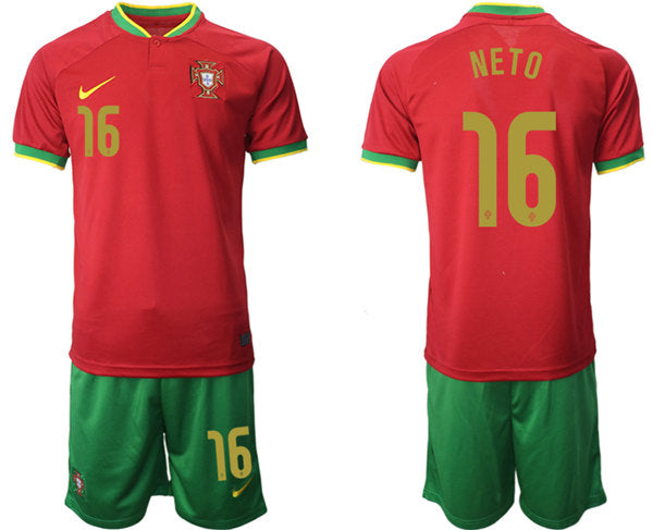 Neto Portugal National Team red Home jersey