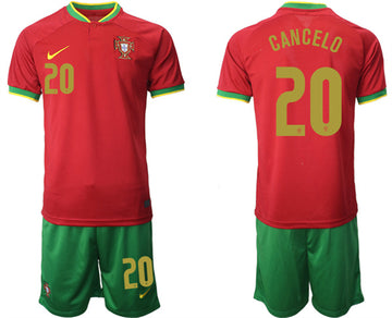 Cancelo Portugal National Team red Home jersey
