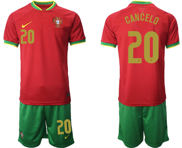 Cancelo Portugal National Team red Home jersey