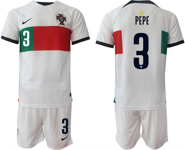 Pepe Portugal National Team white Away jersey