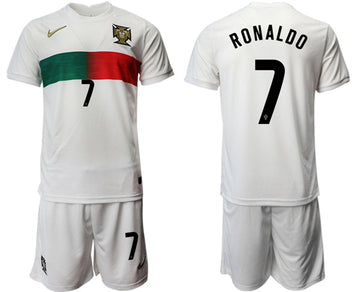 Ronaldo Portugal National Team white Away jersey