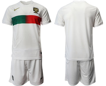 Custom Portugal National Team white Away jersey