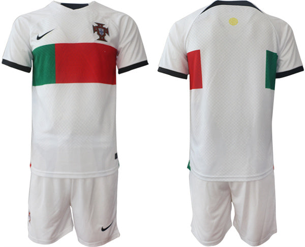 Custom Portugal National Team white Away jersey