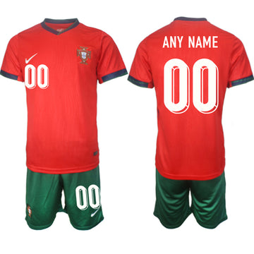 Custom Portugal National Team red Home jersey