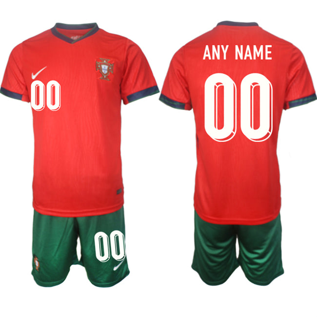 Custom Portugal National Team red Home jersey
