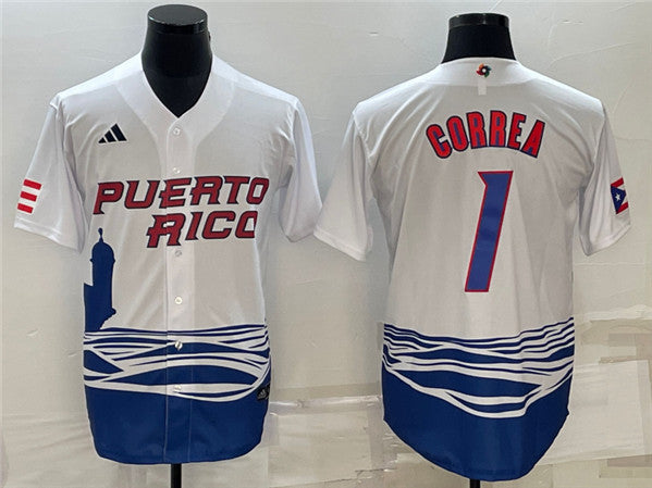 Carlos Correa Puerto Rico Baseball white Classic jersey