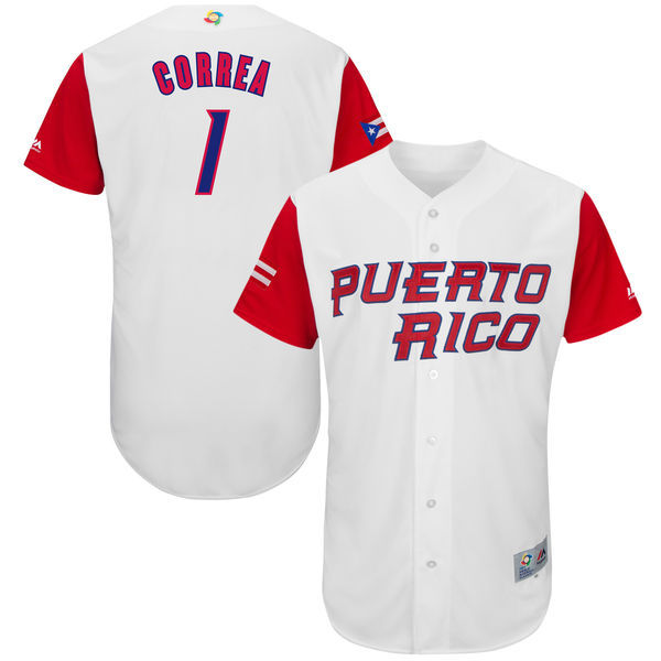 Carlos Correa Puerto Rico Baseball white Classic jersey