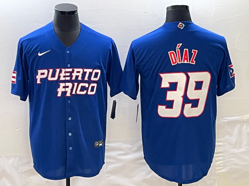 Edwin Diaz Puerto Rico Baseball royal Classic jersey