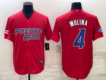Yadier Molina Puerto Rico Baseball red Classic jersey