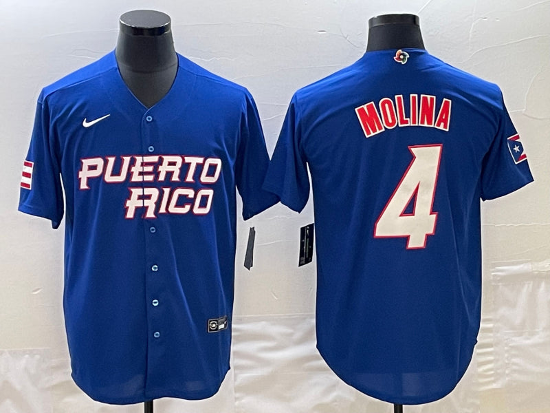 Yadier Molina Puerto Rico Baseball royal Classic jersey