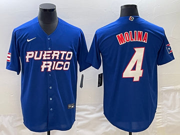 Yadier Molina Puerto Rico Baseball royal Classic jersey
