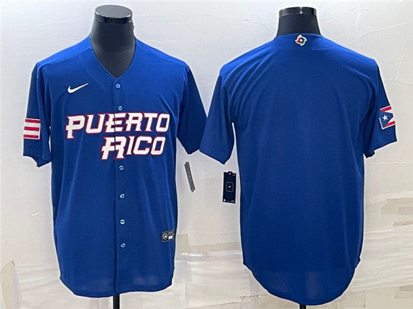 Custom Puerto Rico Baseball royal Classic jersey