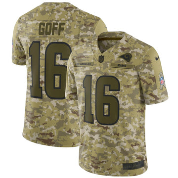Jared Goff Los Angeles Rams camo Salute To Service jersey