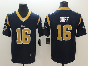 Rams #16 Jared Goff Navy Jersey