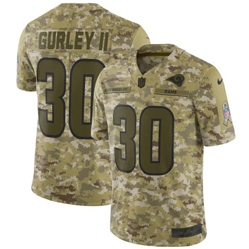 Todd Gurley II Los Angeles Rams camo Salute To Service jersey