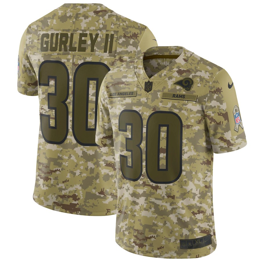 Todd Gurley II Los Angeles Rams camo Salute To Service jersey