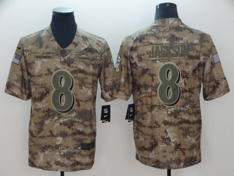 Lamar Jackson Baltimore Ravens camo Salute To Service jersey