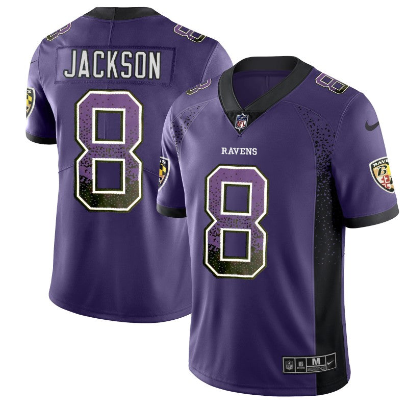 Lamar Jackson Baltimore Ravens purple Color Rush jersey