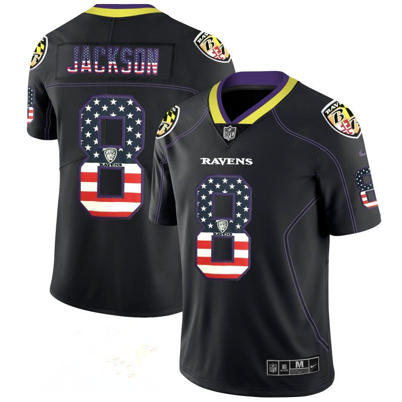 Lamar Jackson Ravens Baltimore Ravens black Color Rush jersey