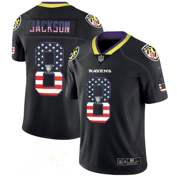 Lamar Jackson Ravens Baltimore Ravens black Color Rush jersey
