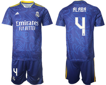 David Alaba Real Madrid blue Away jersey