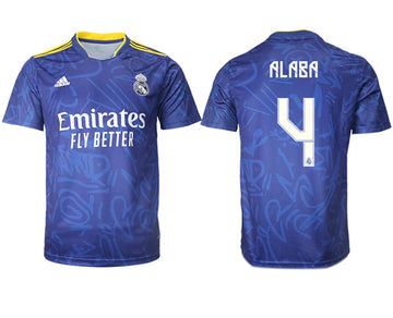 David Alaba Real Madrid blue Away jersey