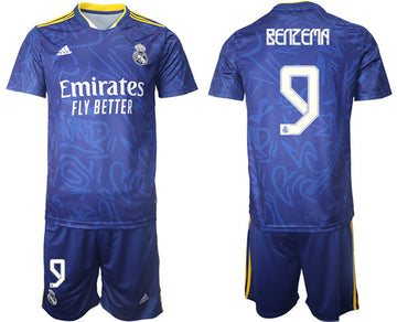 Karim Benzema Real Madrid blue Away jersey