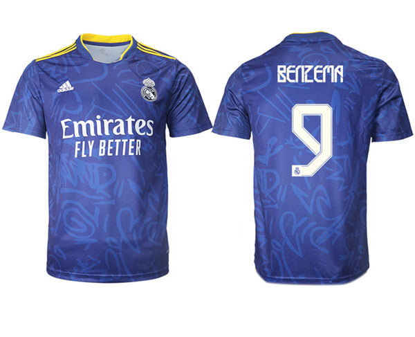 Karim Benzema Real Madrid blue Away jersey
