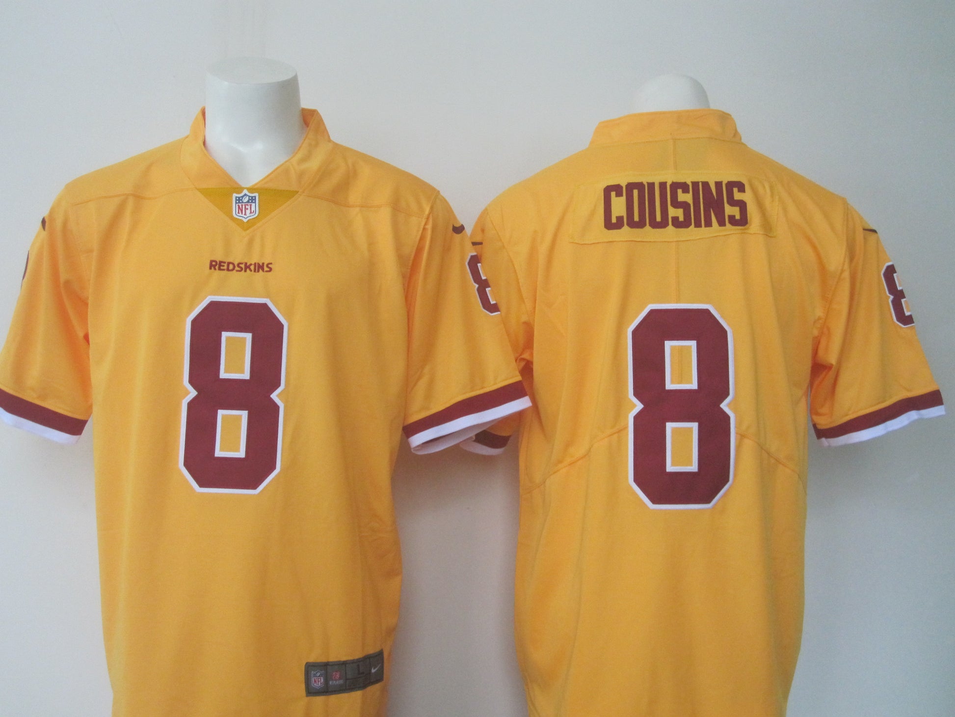Kirk Cousins Washington Commanders yellow jersey