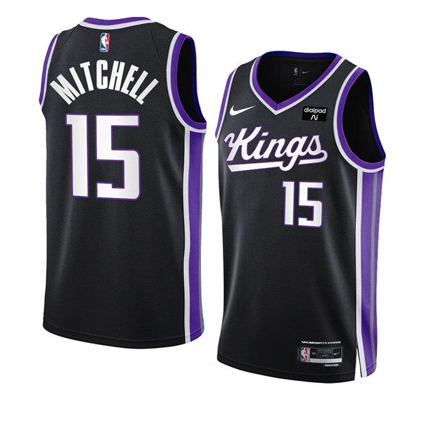 Davion Mitchell Sacramento Kings black jersey