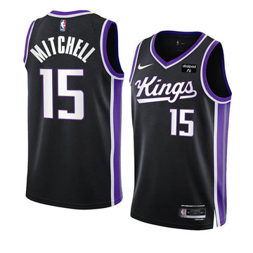 Davion Mitchell Sacramento Kings black jersey