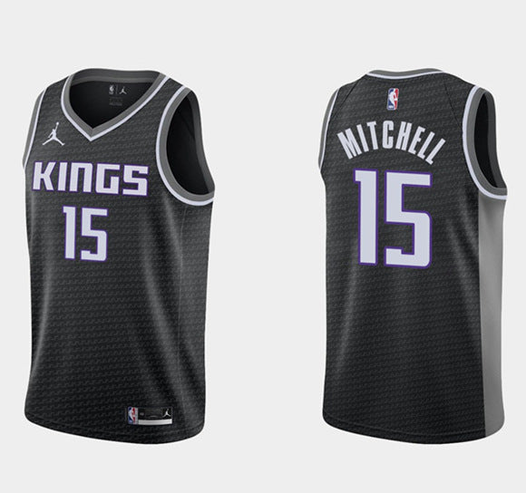 Davion Mitchell Sacramento Kings black jersey