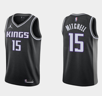 Davion Mitchell Sacramento Kings black jersey