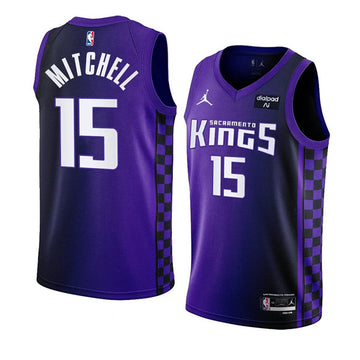 Davion Mitchell Sacramento Kings purple jersey