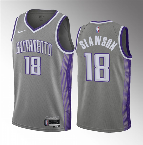 Jalen Slawson Sacramento Kings gray City Edition jersey