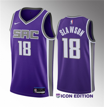 Jalen Slawson Sacramento Kings purple jersey