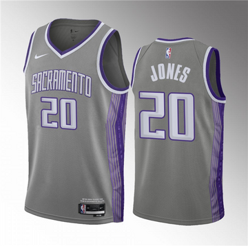 Colby Jones Sacramento Kings gray City Edition jersey
