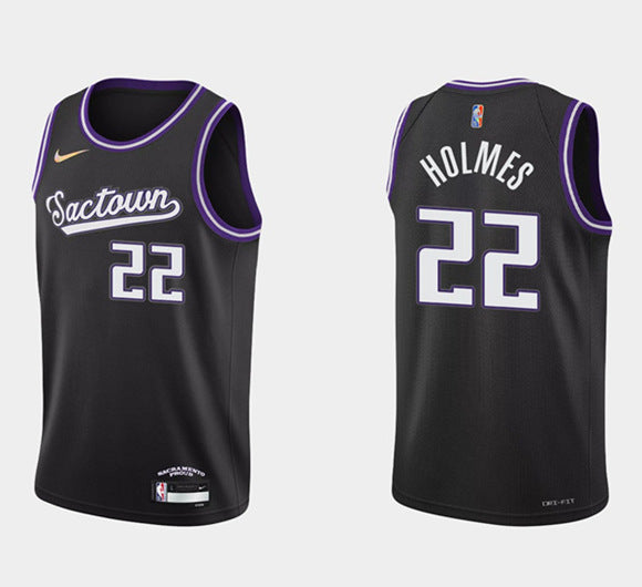 Richaun Holmes Sacramento Kings black City Edition jersey