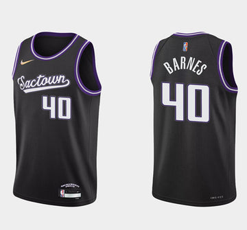 Harrison Barnes Sacramento Kings black City Edition jersey