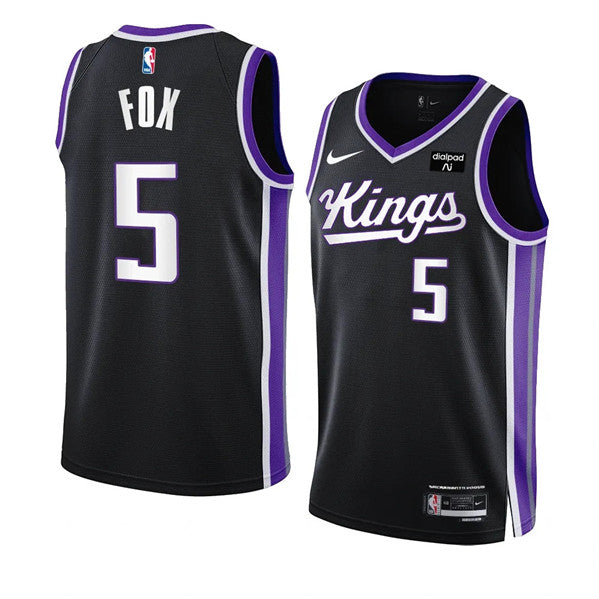 DeAaron Fox Sacramento Kings black jersey