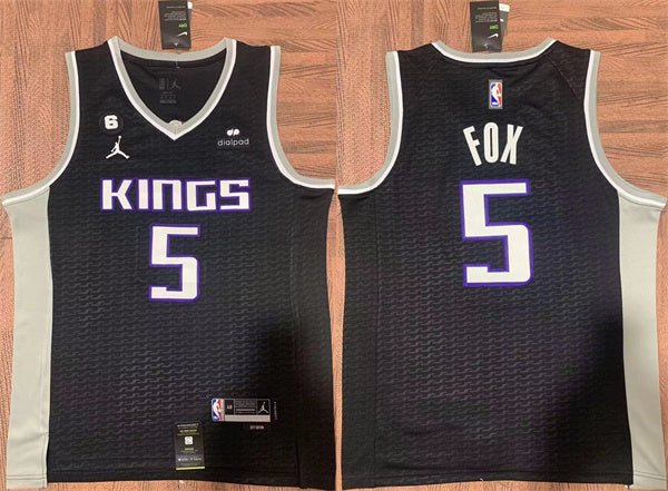 De'Aaron Fox Sacramento Kings black jersey