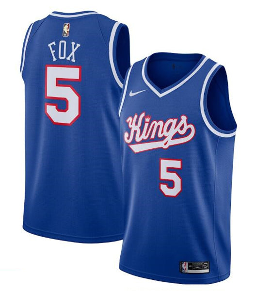 De'Aaron Fox Sacramento Kings blue jersey