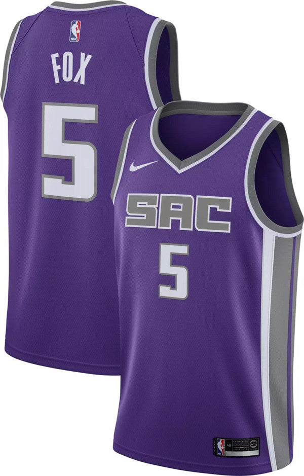 De'Aaron Fox Sacramento Kings purple jersey